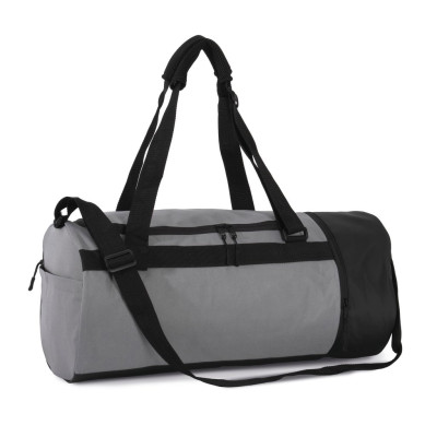 Tubular sports bag with separate shoe compartment